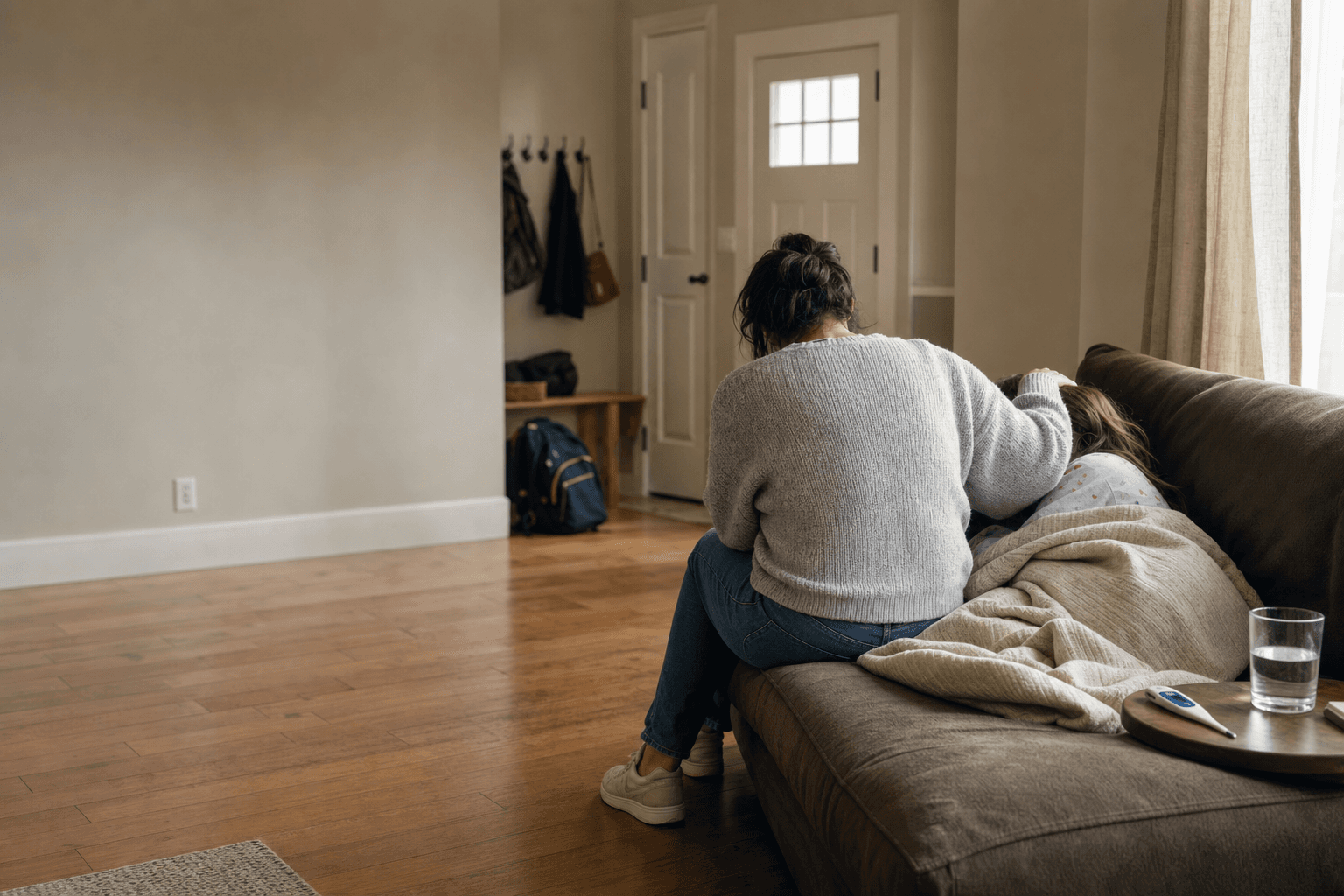 A family at home during an ordinary week — Ellie’s home sick
