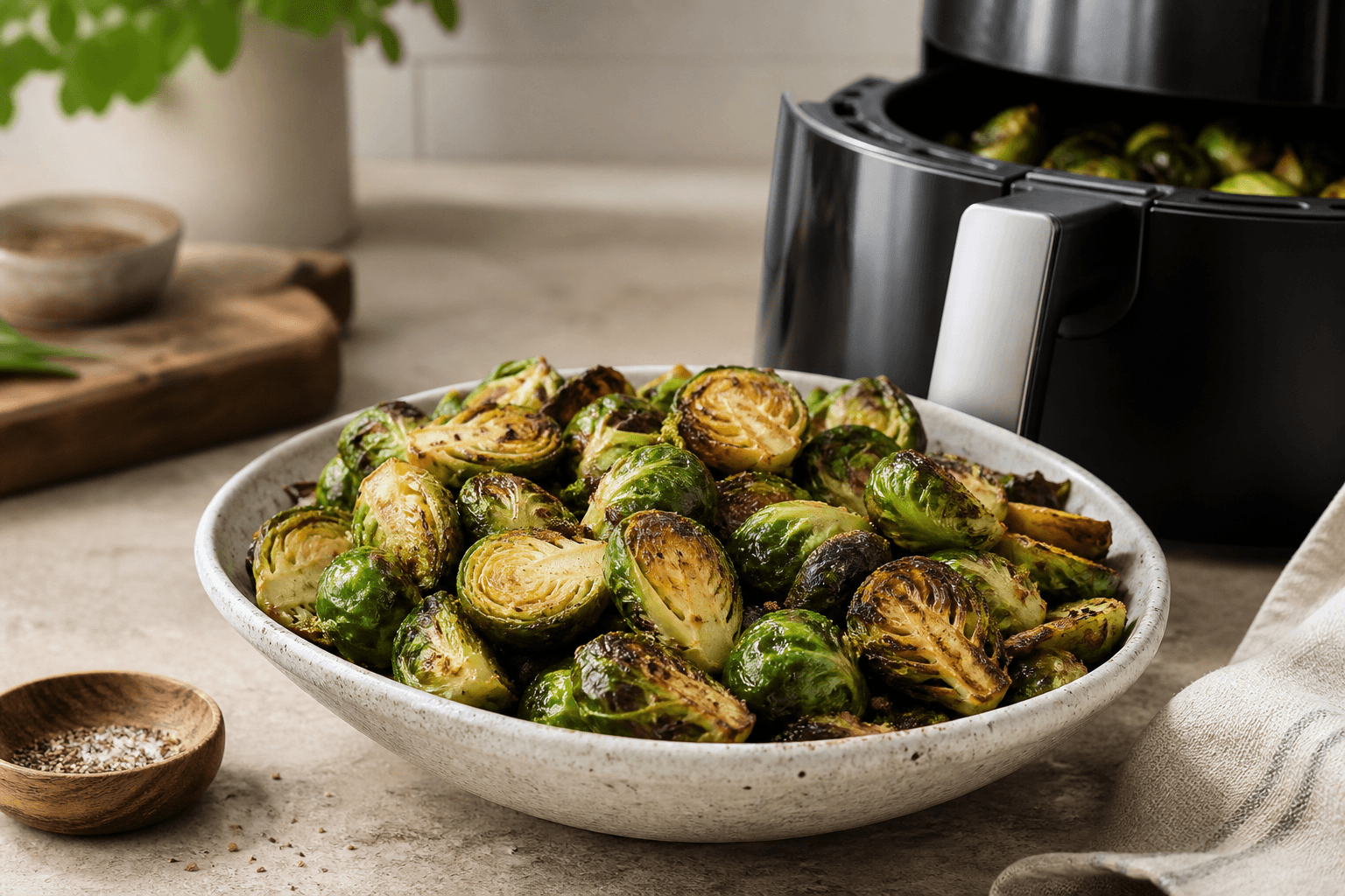 Air-Fried Brussels Sprouts