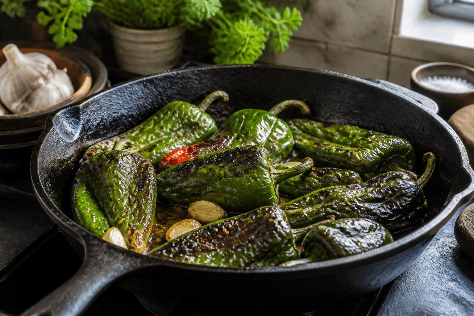 Seared Chile Peppers