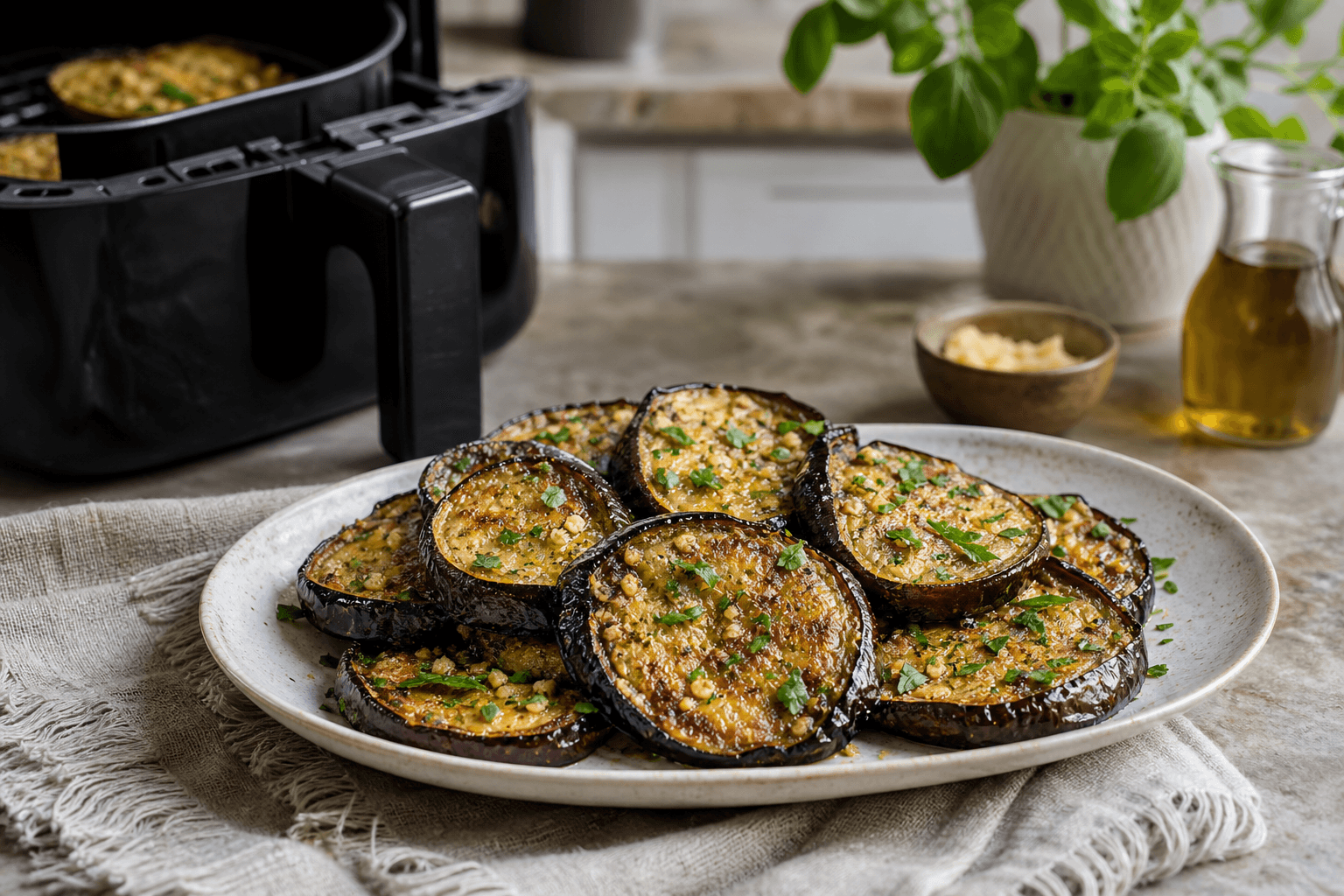 Air-Fried Eggplant