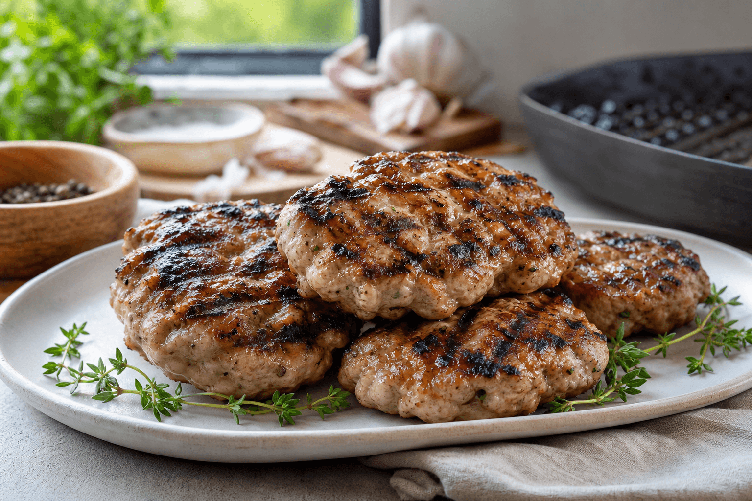 Grilled Ground Pork