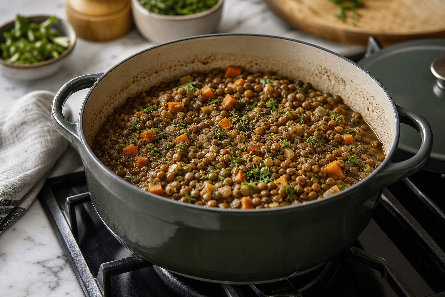 Simmered Lentils