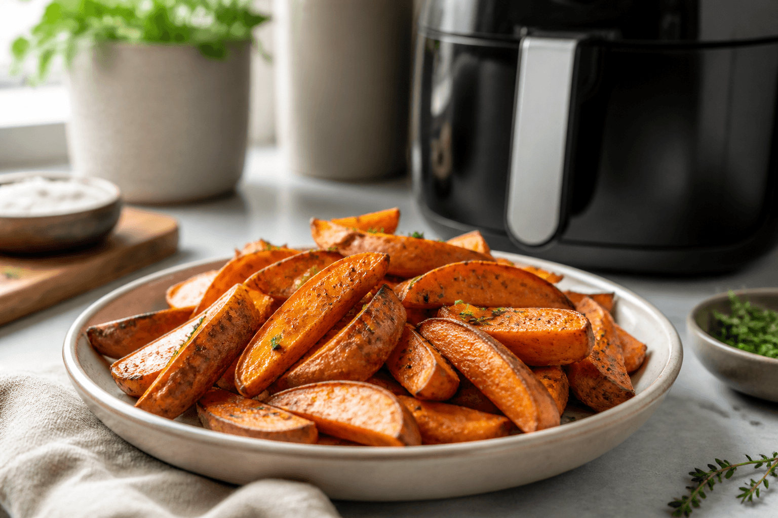 Air-Fried Sweet Potatoes