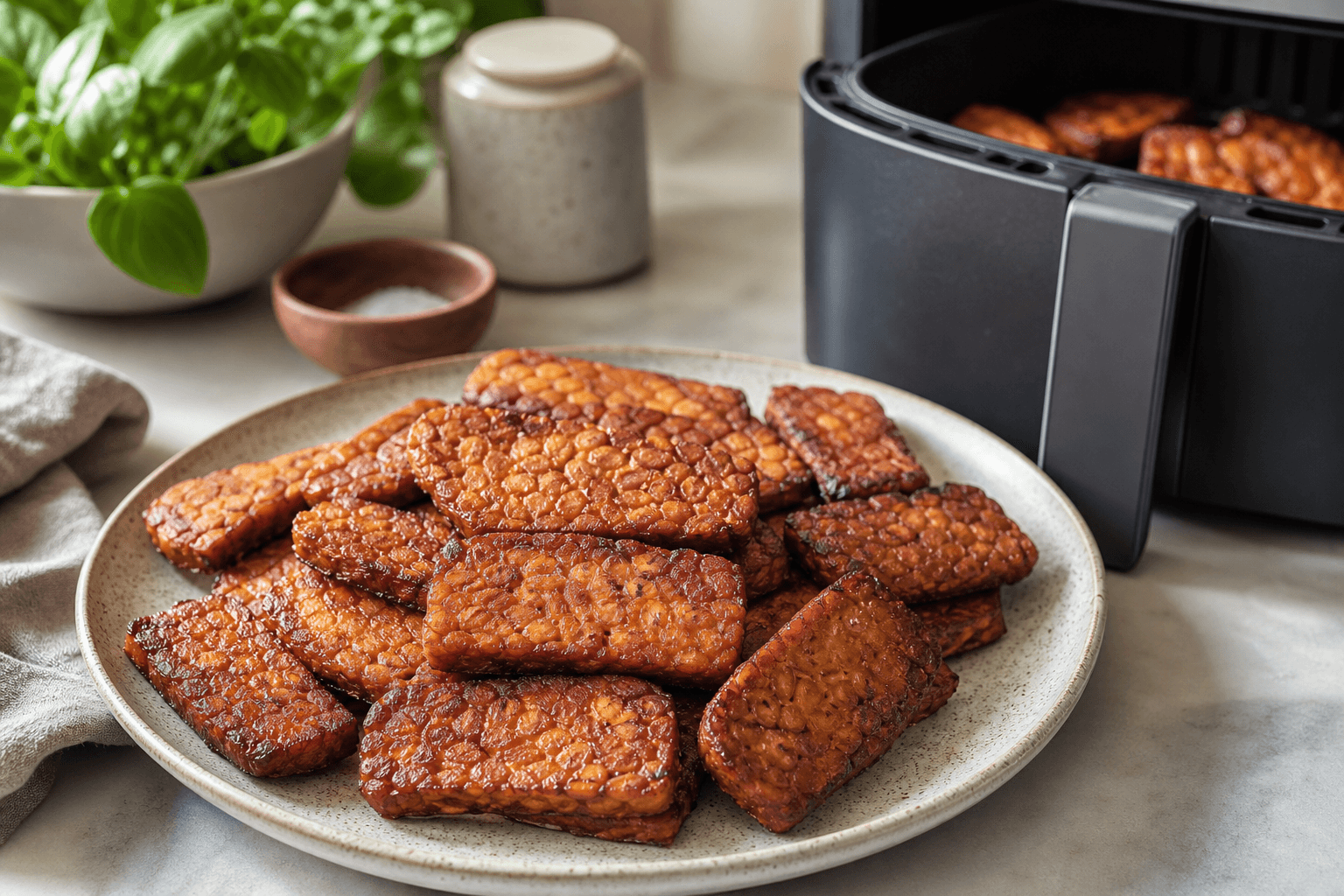 Air-Fried Tempeh