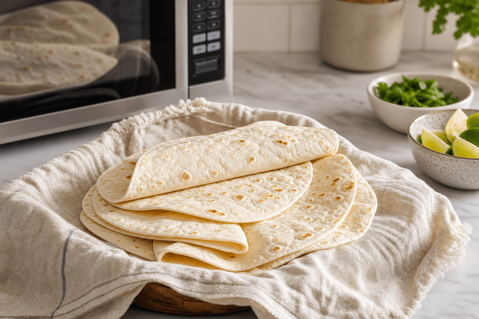 Microwaved Tortillas