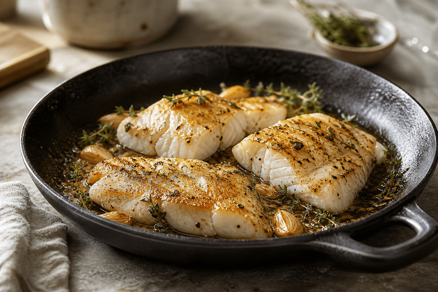 Seared White Fish