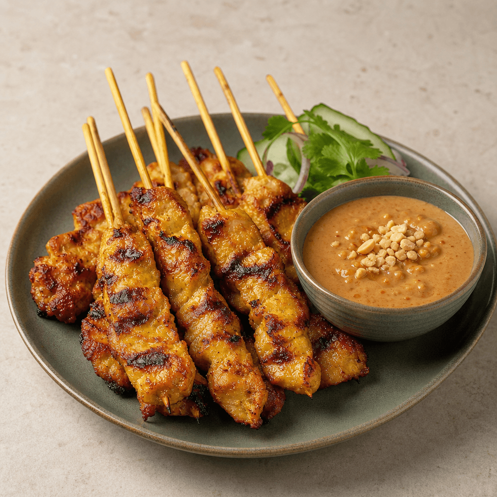 Chicken Satay with Peanut Sauce