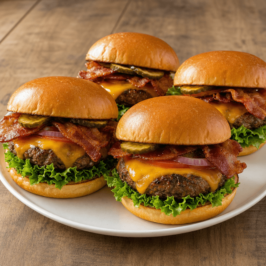 Classic Bacon Cheeseburgers
