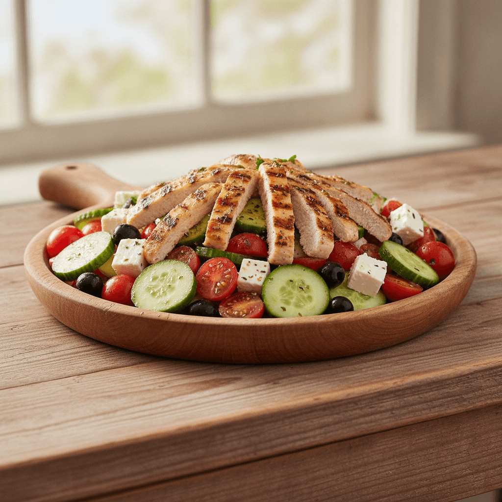 Greek Salad with Grilled Chicken