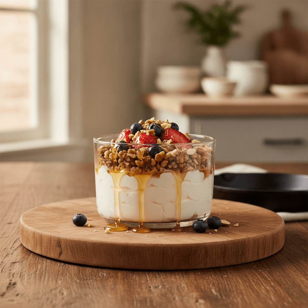 Greek Yogurt Parfait with Honey and Nuts
