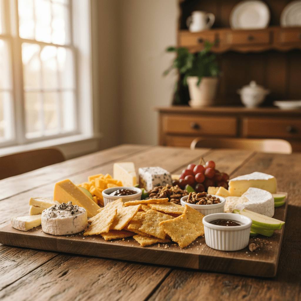 Homemade Cheese and Crackers