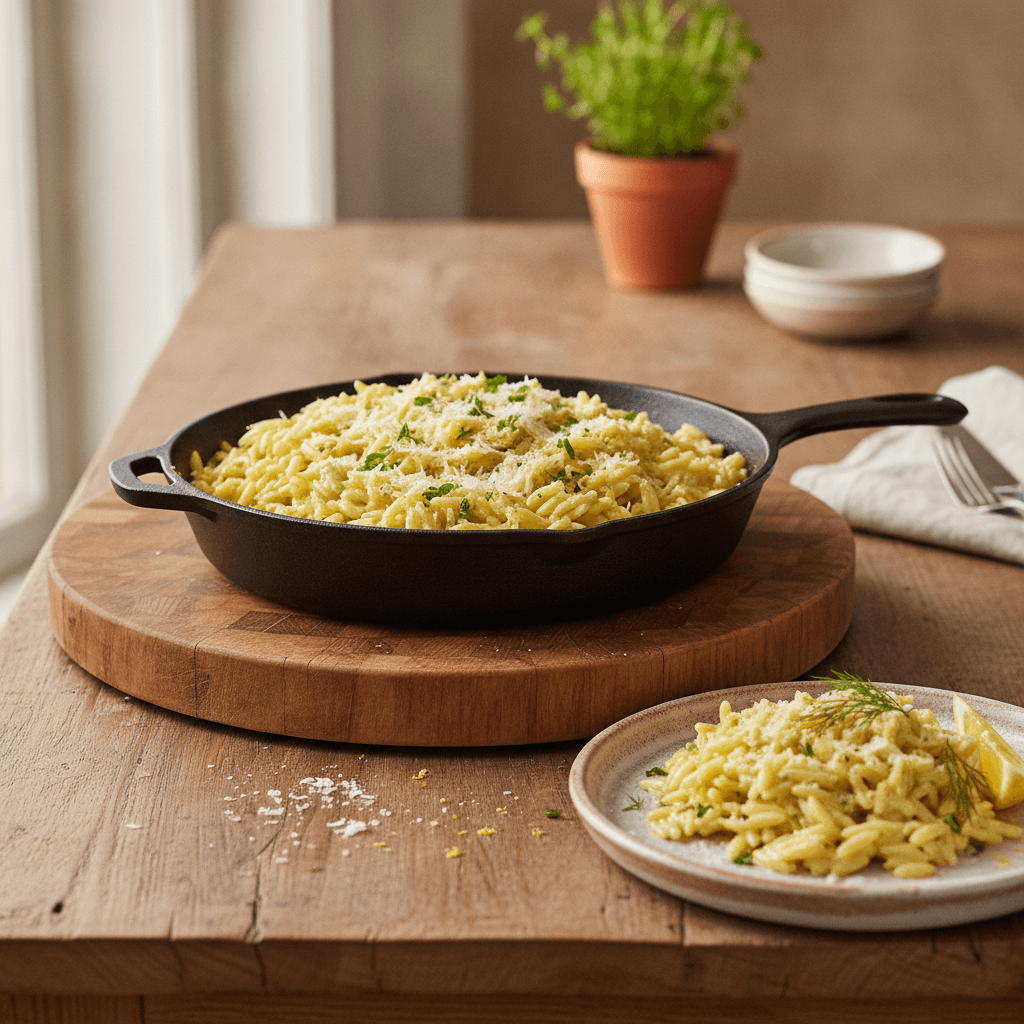 One Pan Lemon Orzo