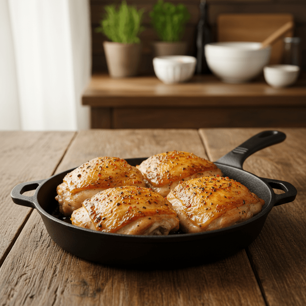 Skillet Chicken Thighs