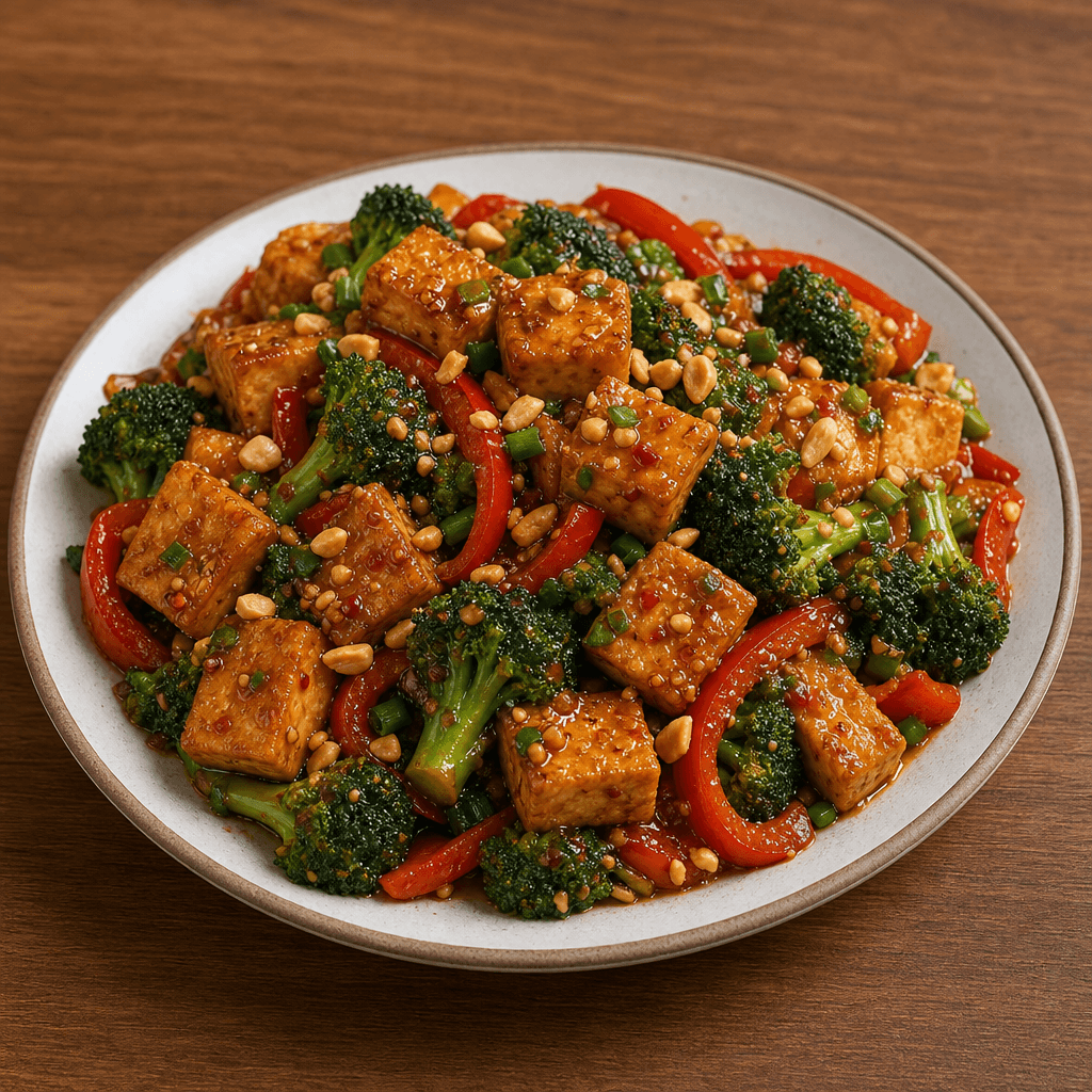 Spicy Peanut Tofu Stir Fry