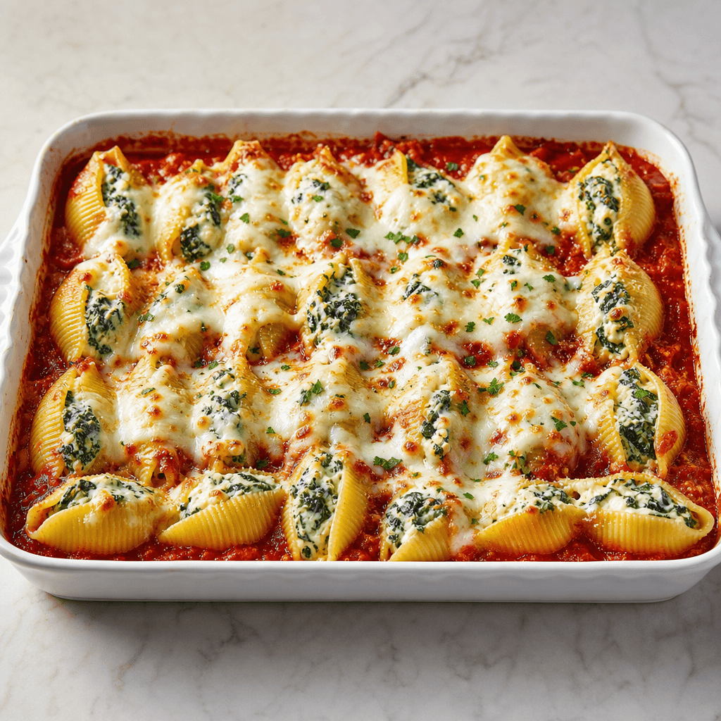 Spinach and Ricotta Stuffed Shells