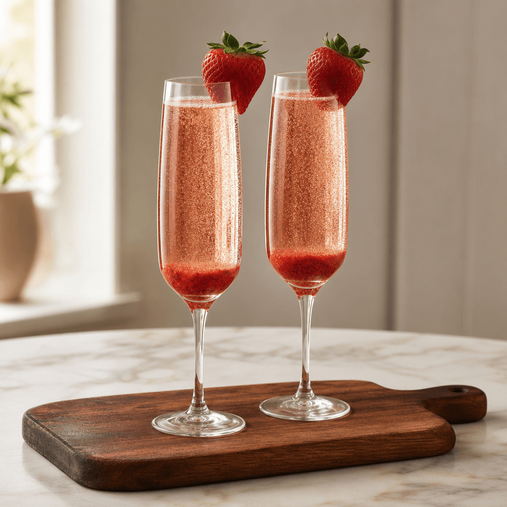 Strawberry Champagne Cocktail