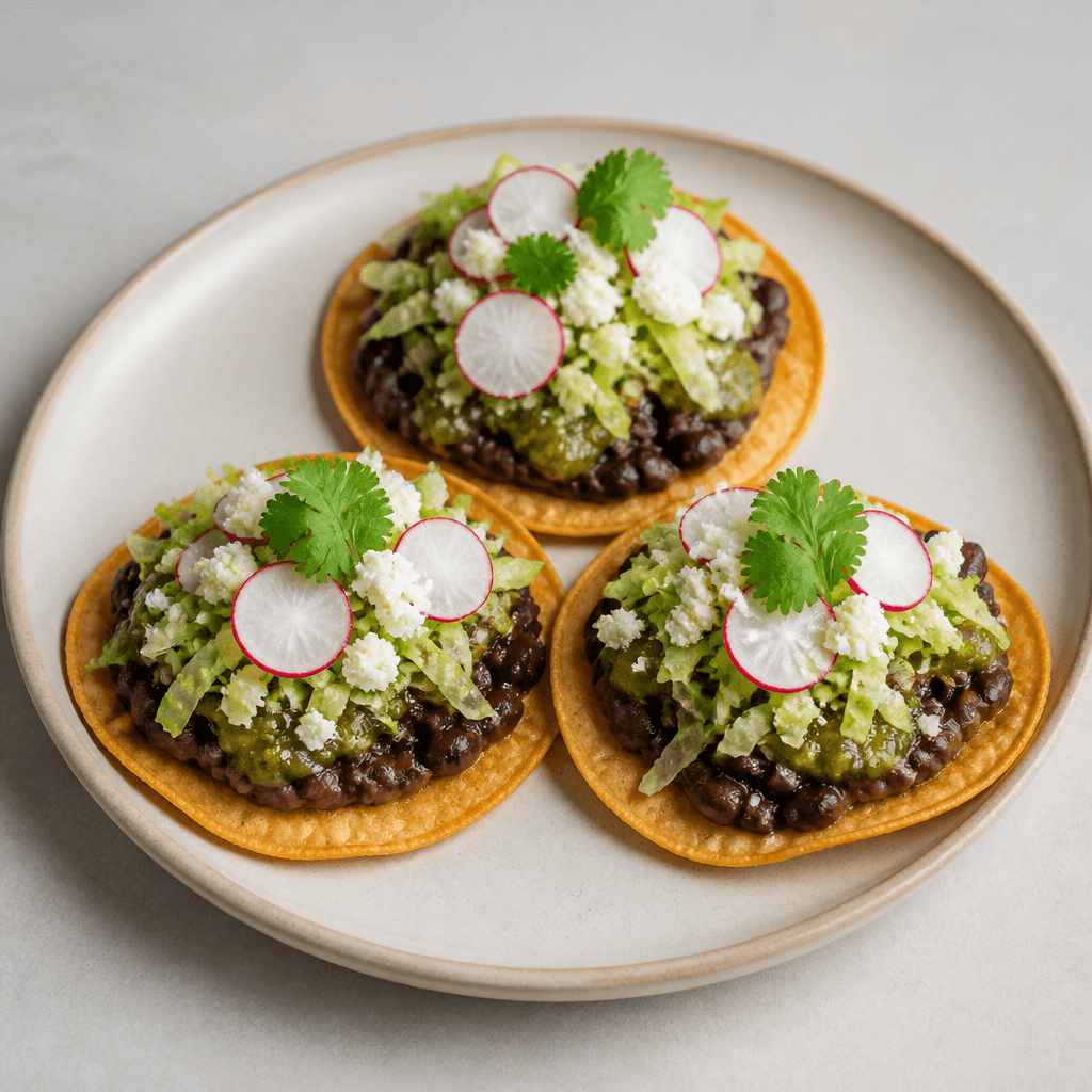 Tomatillo Black Bean Tostadas