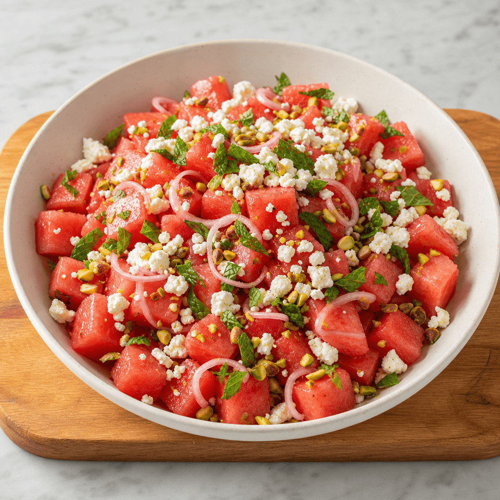 Watermelon Salad with Feta and Mint
