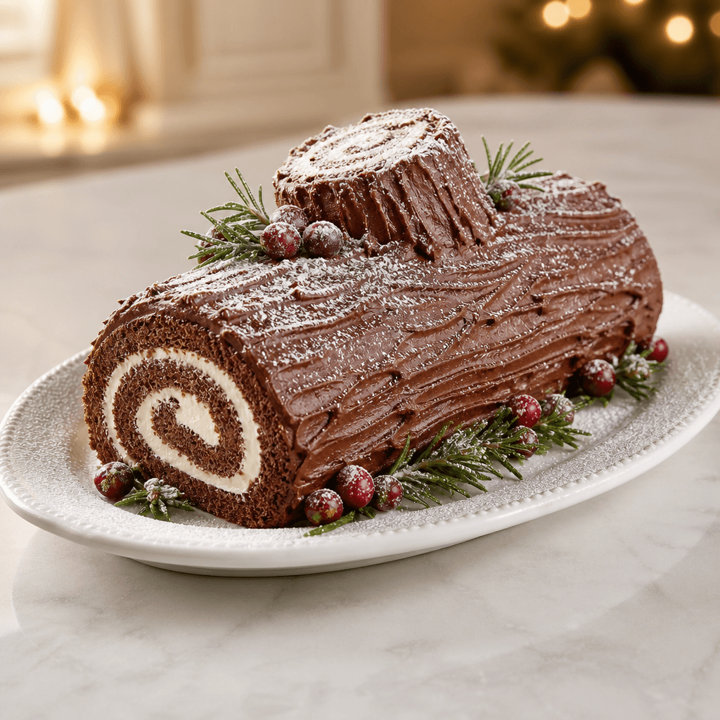 Yule Log Cake (Bûche de Noël)