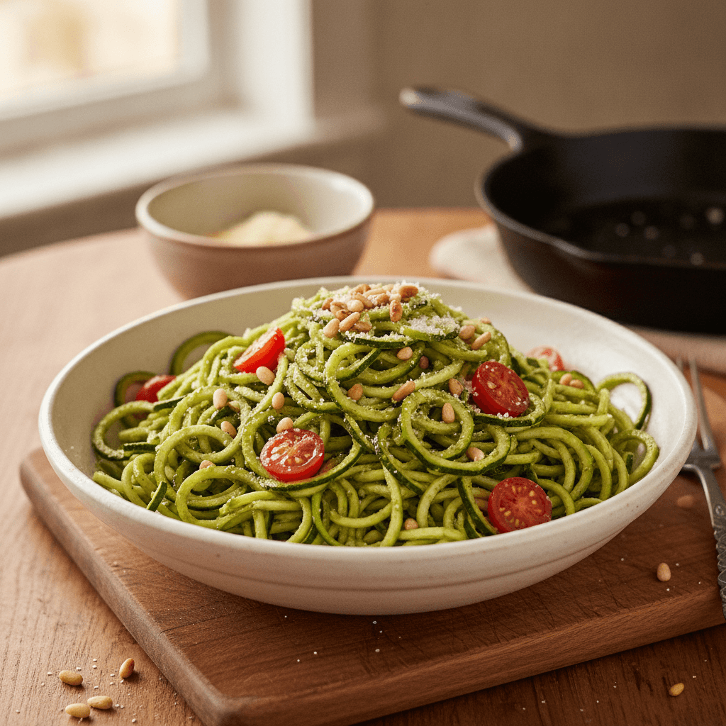 Zucchini Noodles with Pesto
